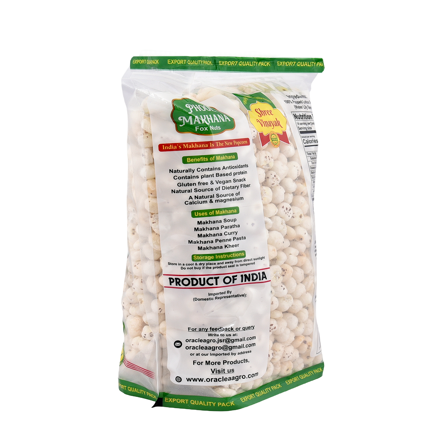 Shree Vinayak High Protein Makhana (Foxnut) 200 g, Phool Makhana for Prasadam, Healthy Snacking, Fasting